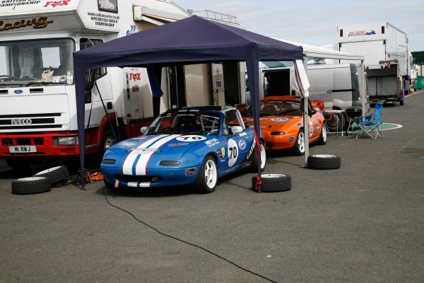 Dan and Rhys in the Knockhill Paddock